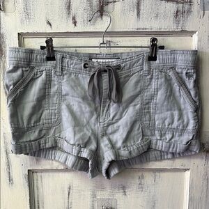 Abercrombie & Fitch Gray Cargo Shorts with Elastic Waist